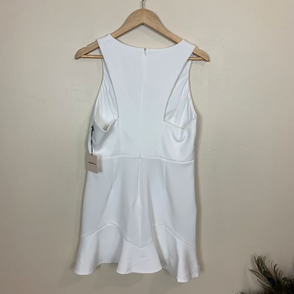 superdown Vickie Ruffle Hem Mini Dress in White - Picture 4 of 7